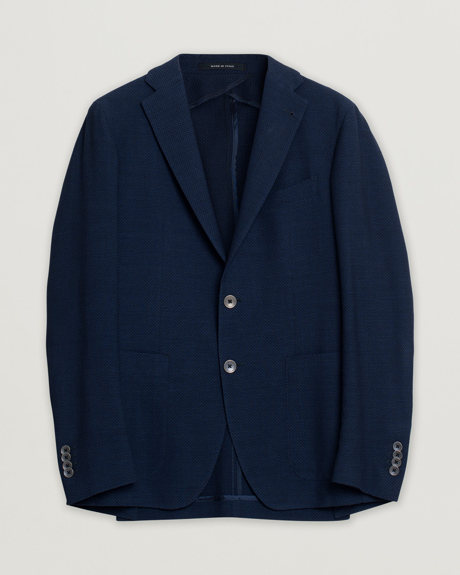 Herr | Tagliatore Virgin Wool Blazer Navy 46 | Pre-owned | Tagliatore Virgin Wool Blazer Navy 46