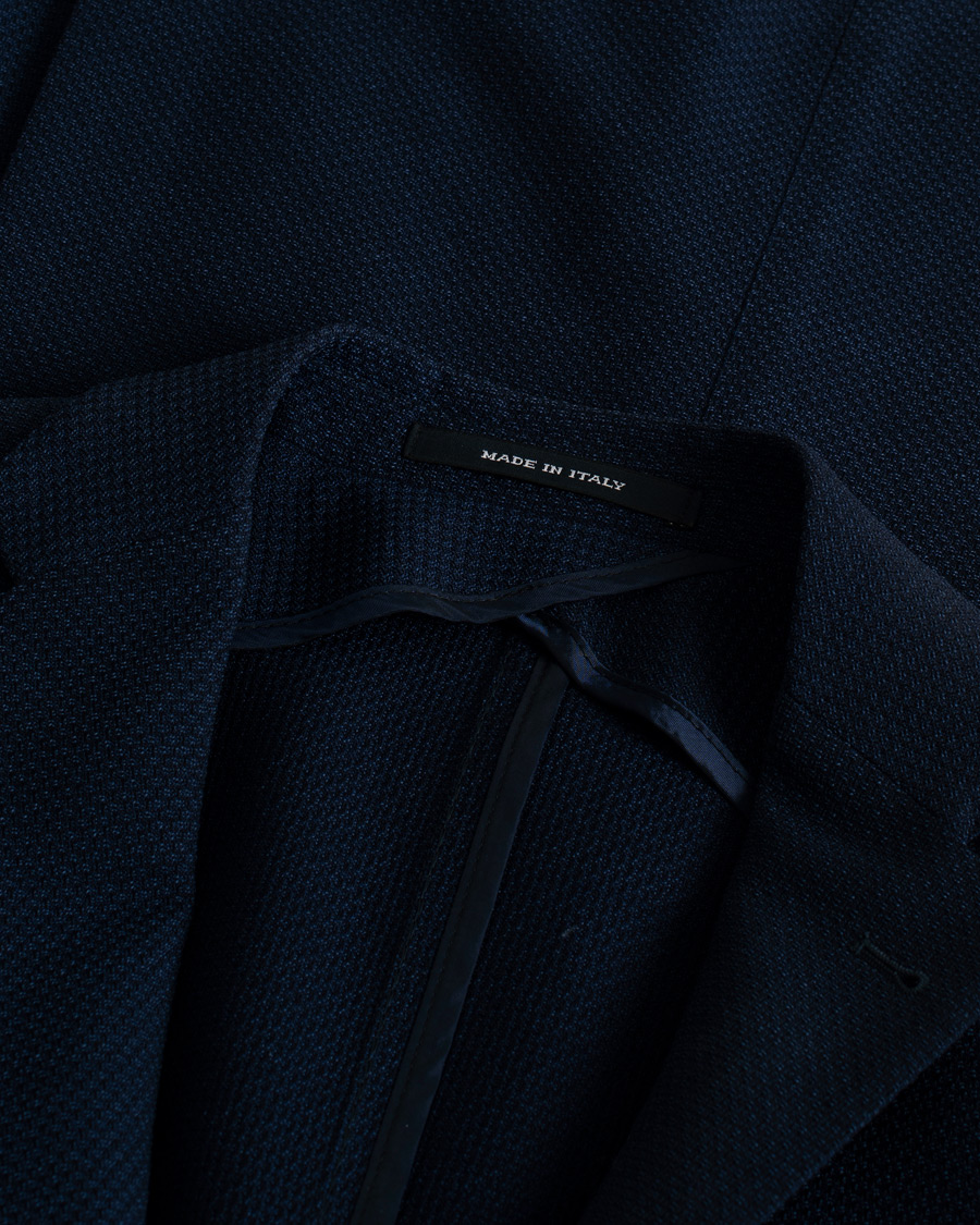 Herr | Tagliatore Virgin Wool Blazer Navy 46 | Pre-owned | Tagliatore Virgin Wool Blazer Navy 46