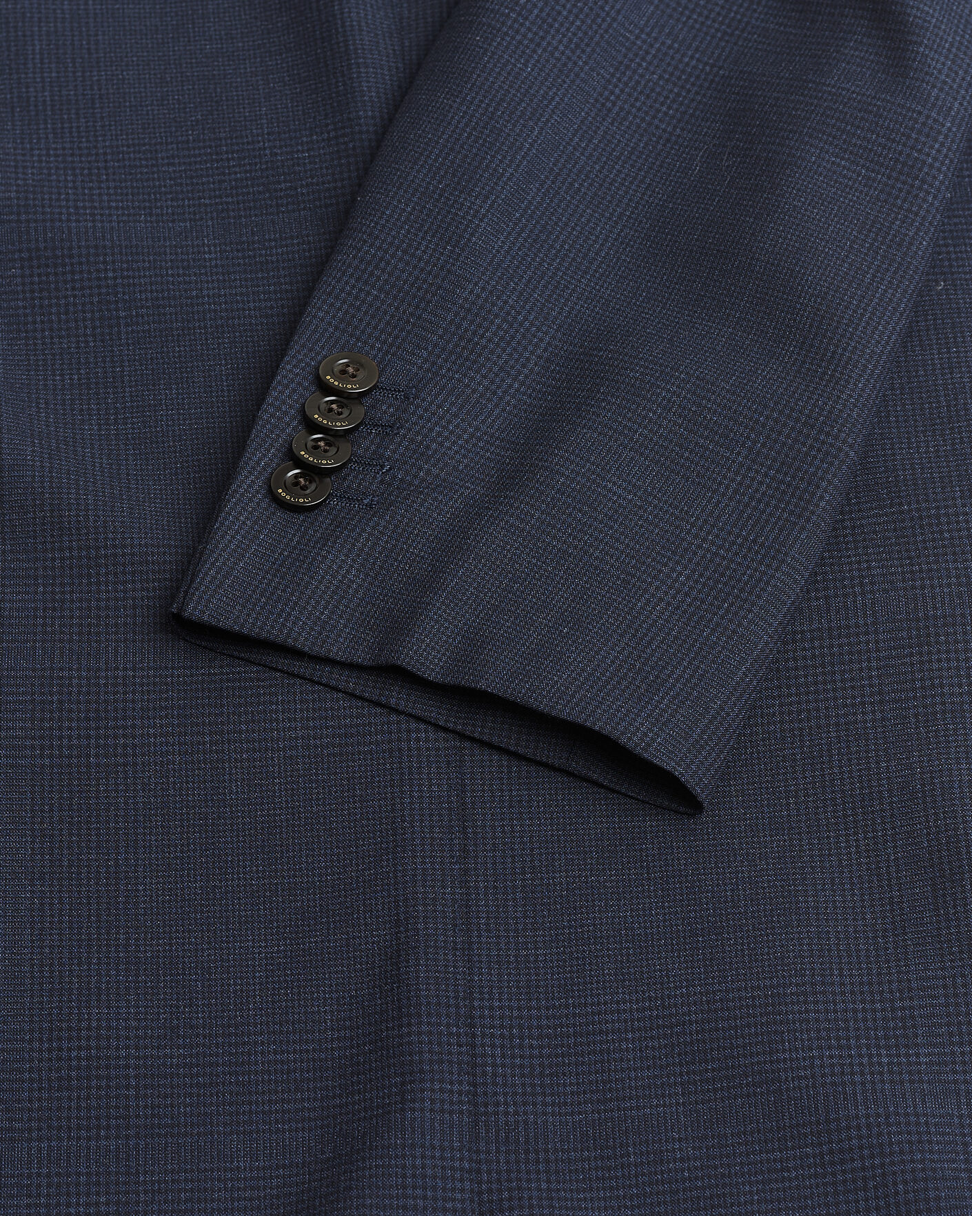 Herr | Pre-owned Kavajer | Pre-owned | Boglioli K Jacket Check Wool & Silk Blazer Navy 54