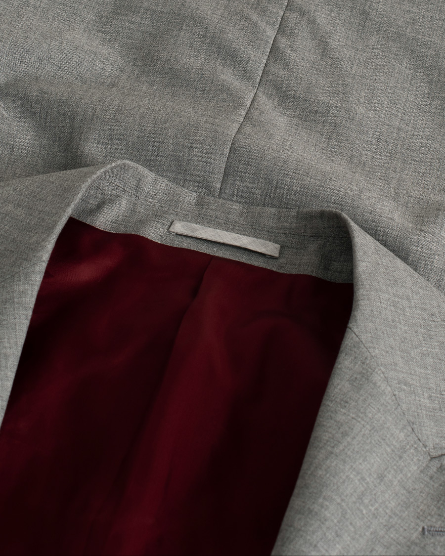 Herr | Pre-owned Kavajer | Pre-owned | Brunello Cucinelli Peak Lapel Wool Blazer Light Grey