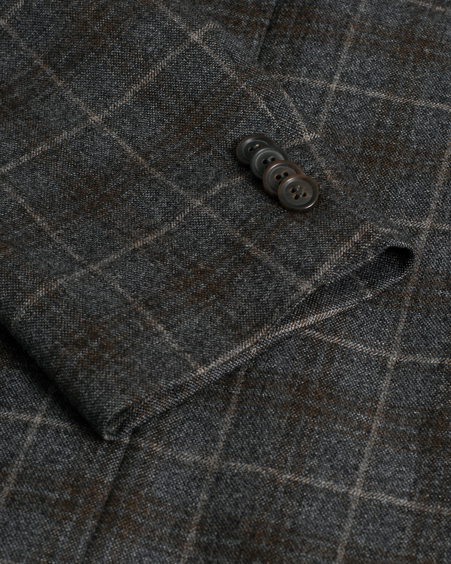 Herr | Pre-owned | Pre-owned | BOSS The Smith Checked Vitgin Wool Blazer Brown 50