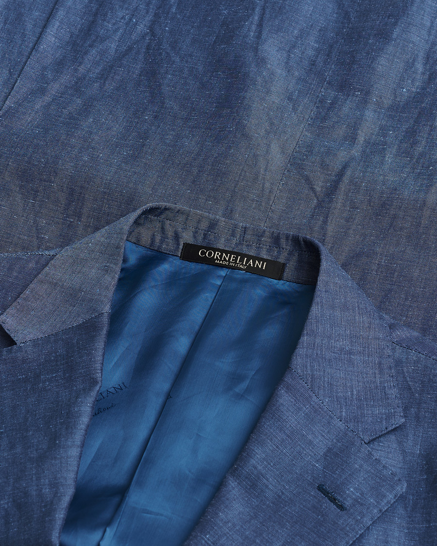 Herr | Pre-owned Kostymer | Pre-owned | Corneliani Linen/Wool Blend Suit Blue 52