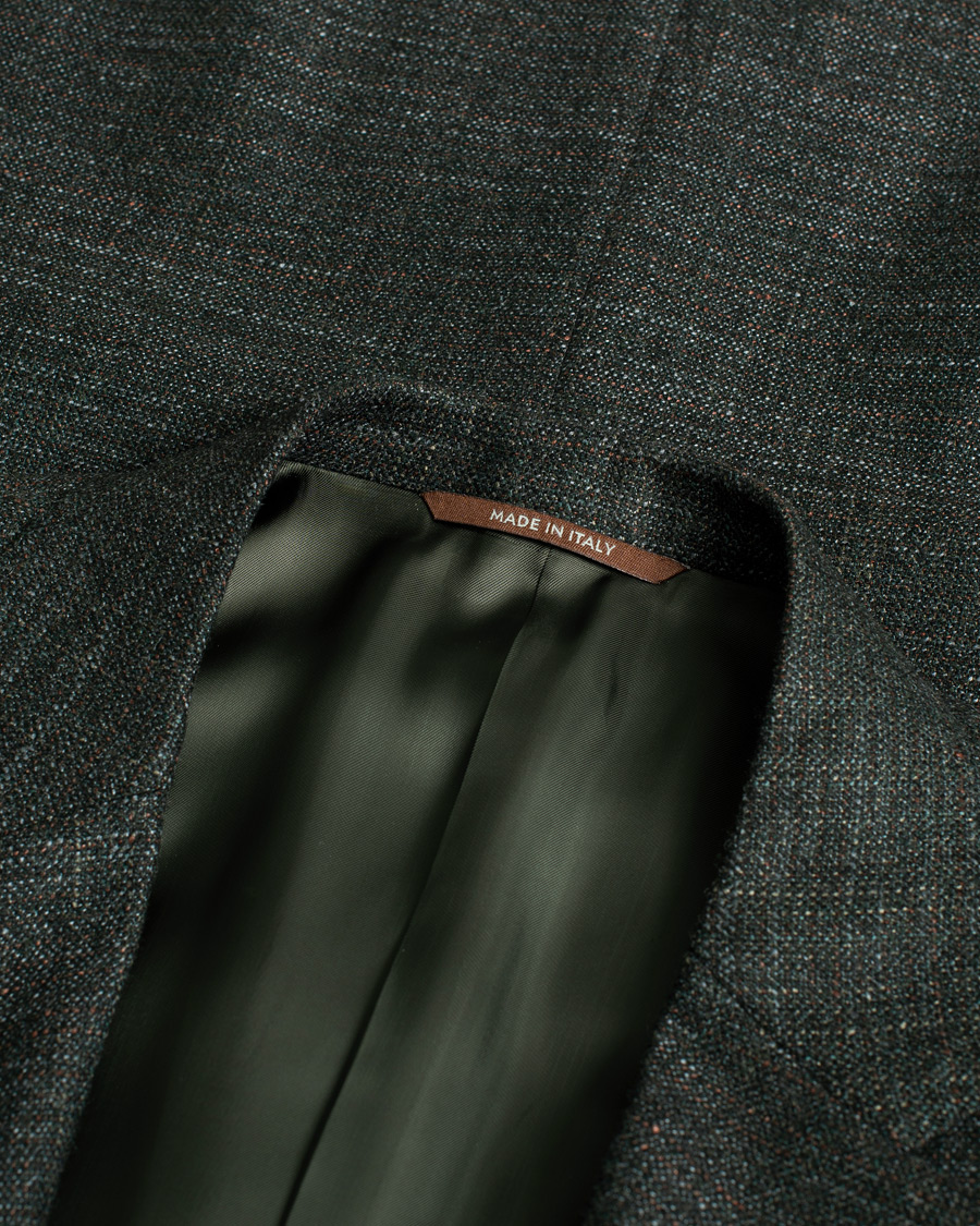 Herr | Canali Silk/Cashmere Blazer Green Melange 50 | Pre-owned | Canali Silk/Cashmere Blazer Green Melange 50