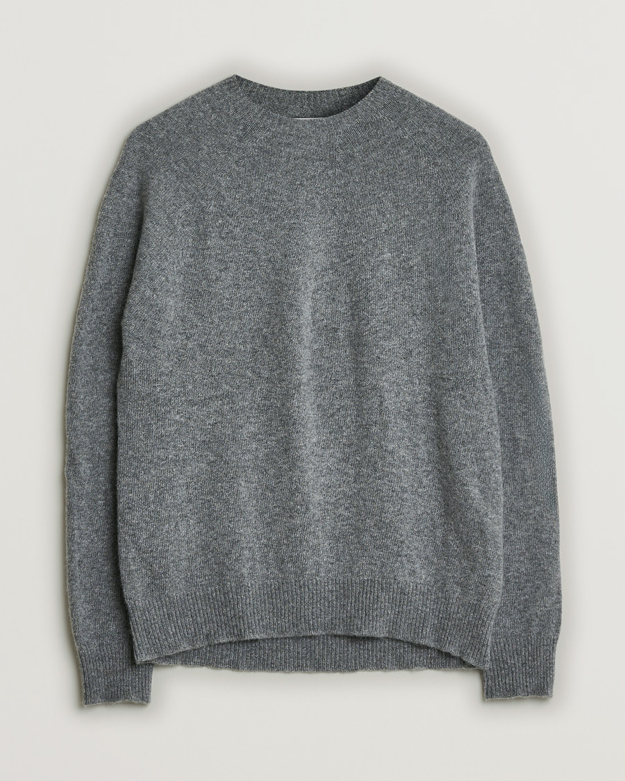 Herr | Pre-owned Tröjor | Pre-owned | Jil Sander Cashmere/Merino Round Neck Sweater Grey Melange