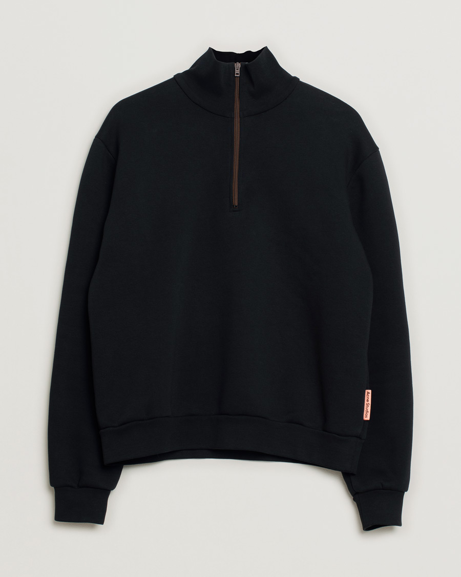 Herr | Acne Studios Half Zip Sweatshirt Black L | Pre-owned | Acne Studios Half Zip Sweatshirt Black L