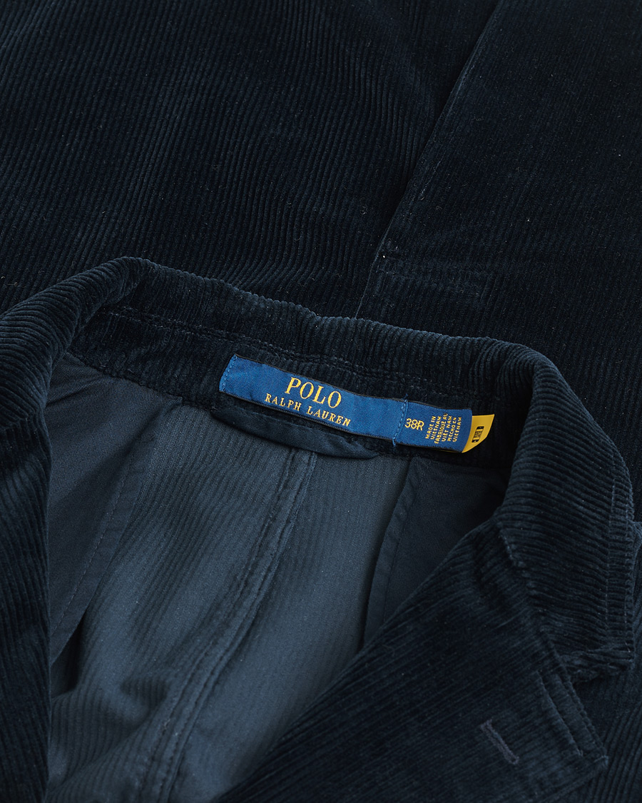 Herr | Pre-owned Kavajer | Pre-owned | Polo Ralph Lauren Corduroy Stretch Blazer Aviator Navy UK38 - EU48