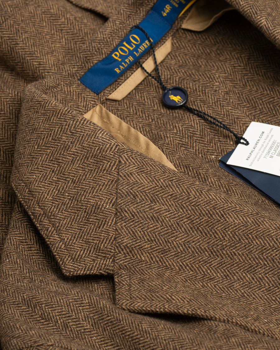 Herr | Kavajer | Pre-owned | Polo Ralph Lauren Classic Herringbone Sportcoat Brown/Tan