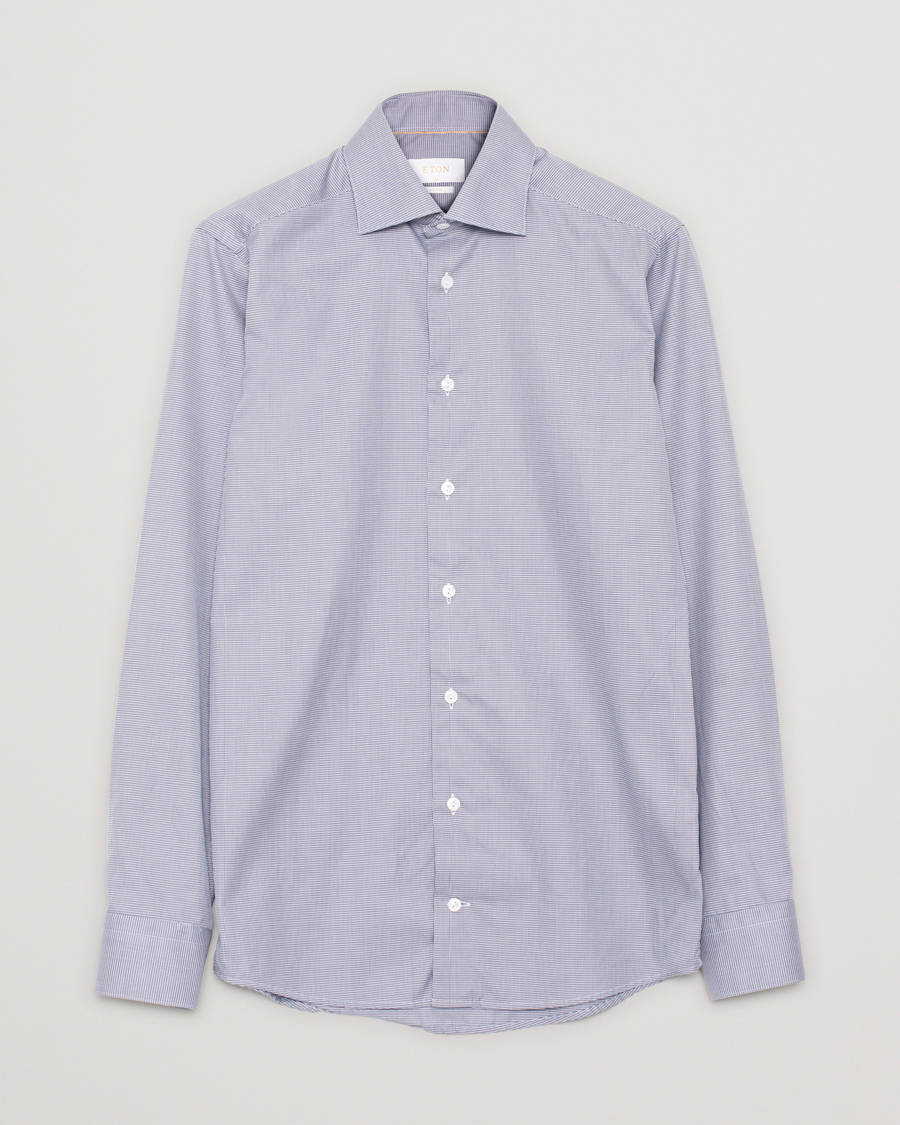 Herr | Eton Giza 45 Houndtooth Shirt Grey/White 38 - S | Pre-owned | Eton Giza 45 Houndtooth Shirt Grey/White 38 - S