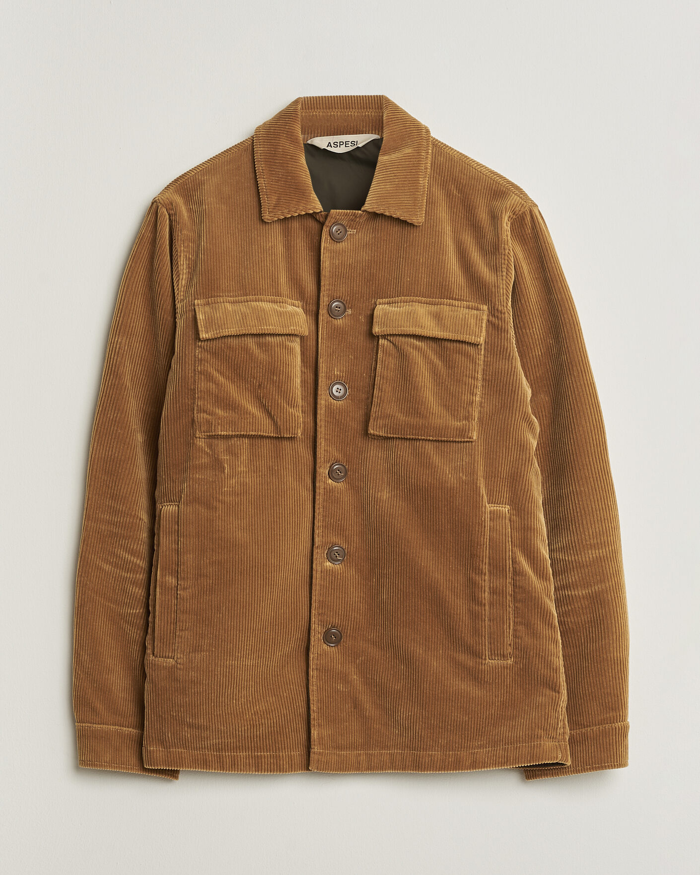 Herr | Pre-owned Jackor | Pre-owned | Aspesi Corduroy Cotton Shirt Jacket Tan L