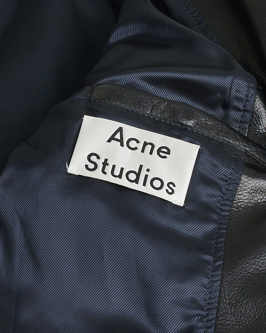 Herr | Pre-owned Jackor | Pre-owned | Acne Studios Oliver Leather Jacket Black 48