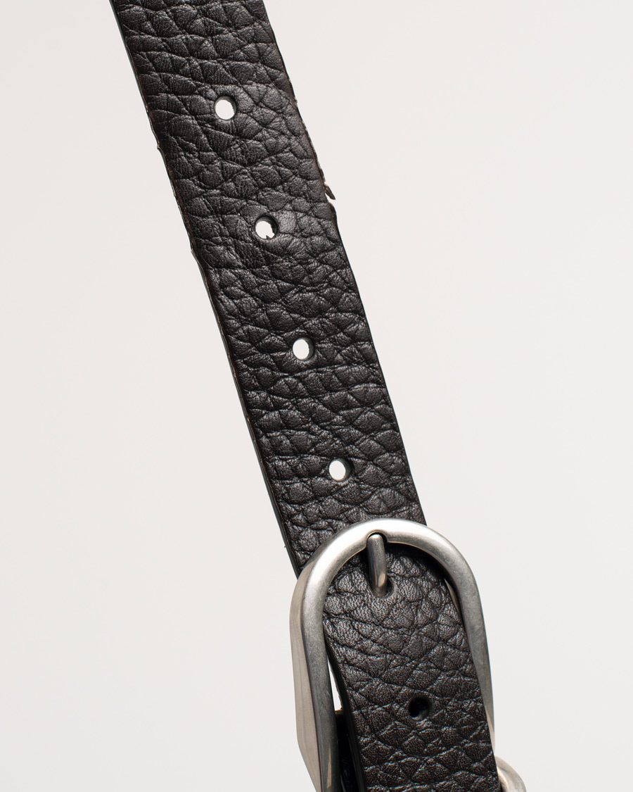 Herr | Brunello Cucinelli Grain Leather Belt Dark Brown | Pre-owned | Brunello Cucinelli Grain Leather Belt Dark Brown