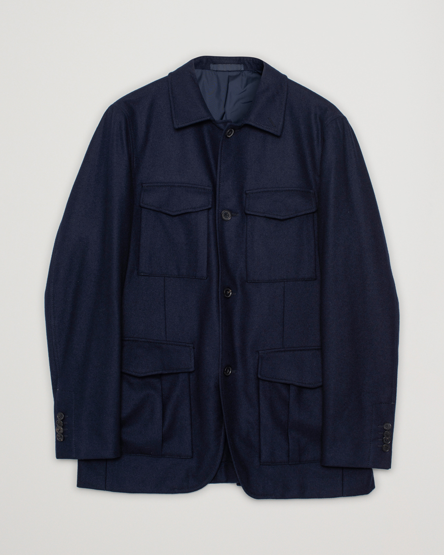 Herr | Pre-owned Jackor | Pre-owned | Caruso Safari Wool Jacket Navy 50