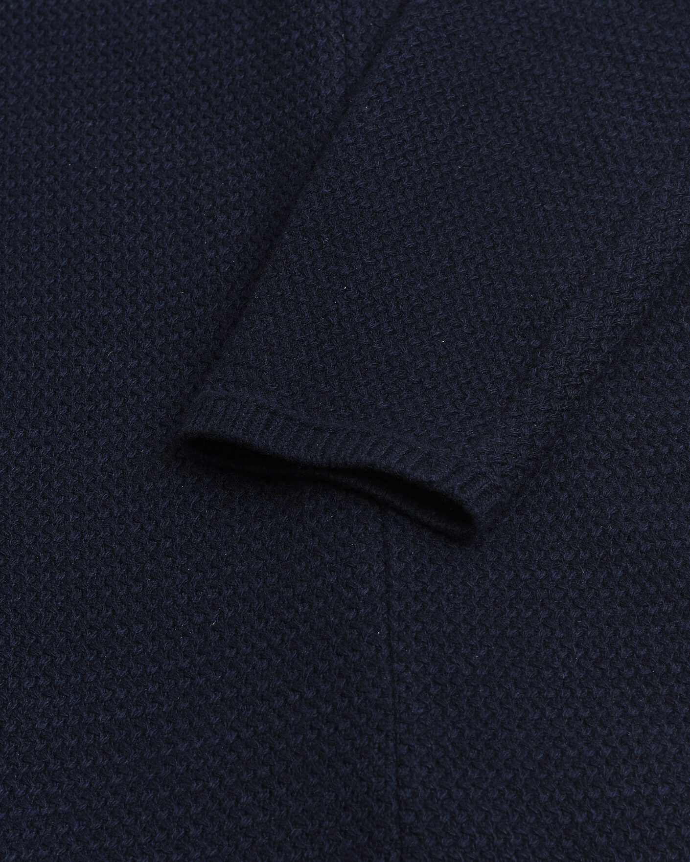 Herr | Pre-owned Kavajer | Pre-owned | Stenströms Knitted Textured Merino Wool Blazer Navy M