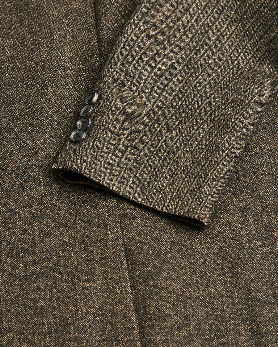 Herr | Pre-owned Kavajer | Pre-owned | BOSS Vintage Wool Herringbone Blazer Brown 48