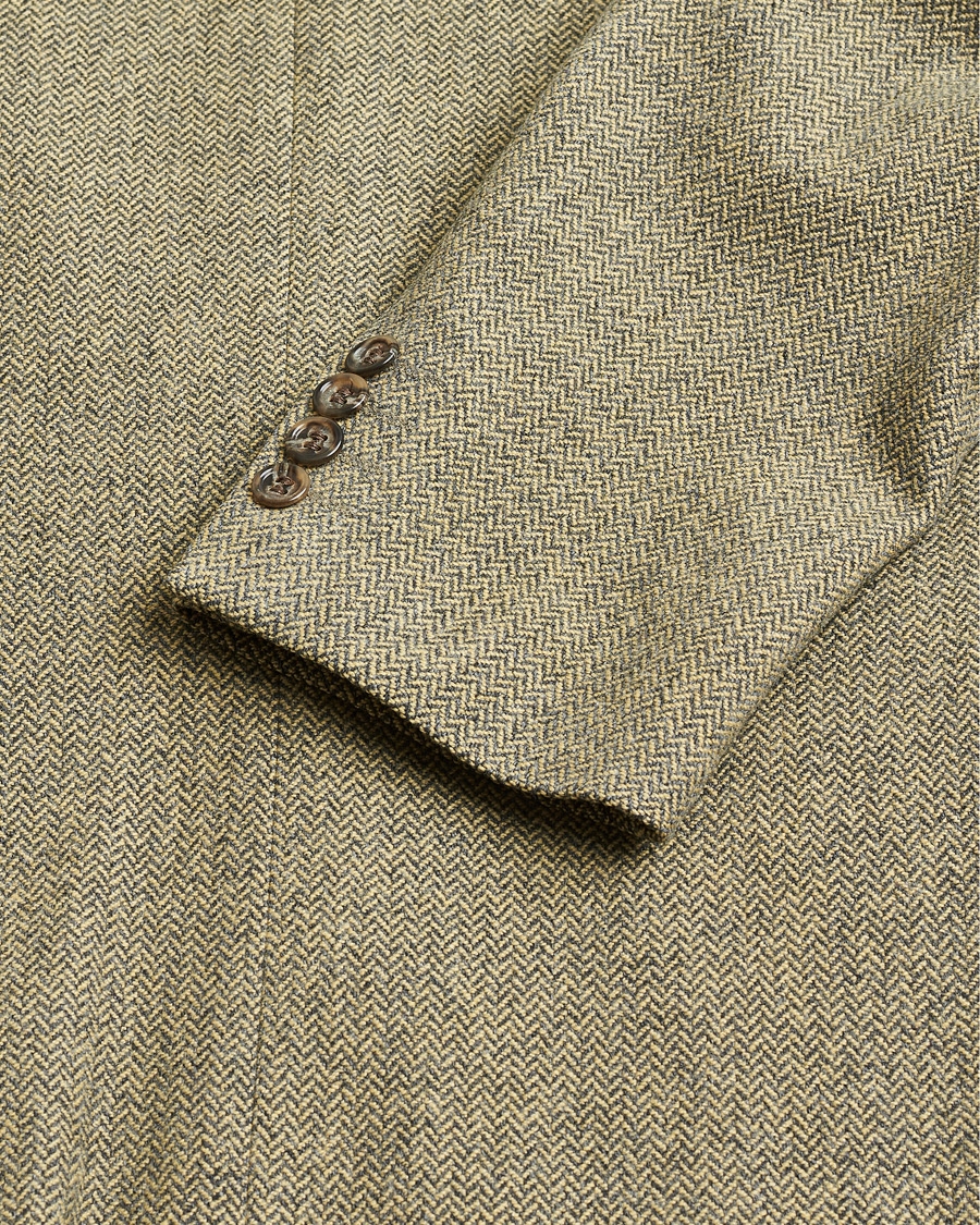 Herr | Pre-owned Kavajer | Pre-owned | BOSS Vintage Wool Herringbone Blazer Beige 50
