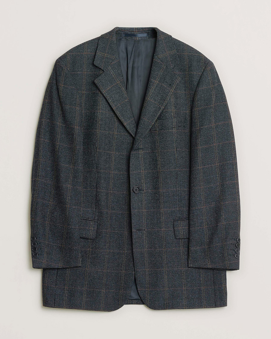 Herr | Pre-owned Kavajer | Pre-owned | BOSS Vintage Wool Checked Blazer Navy 48