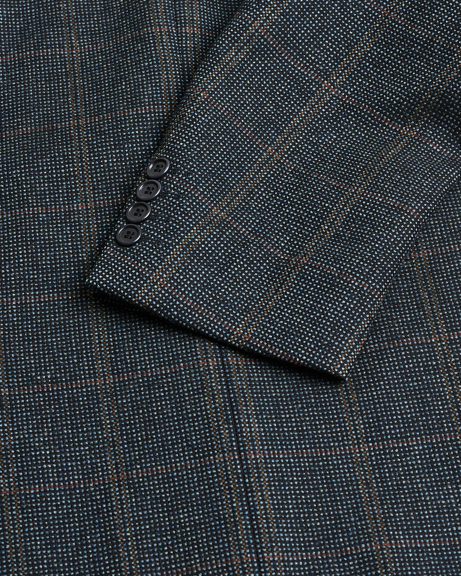 Herr | Pre-owned Kavajer | Pre-owned | BOSS Vintage Wool Checked Blazer Navy 48
