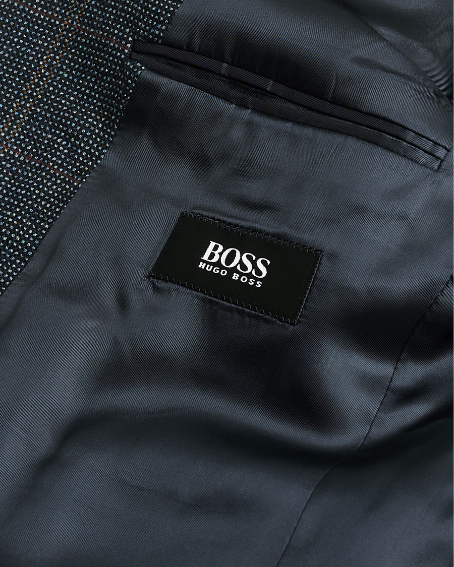 Herr | Pre-owned Kavajer | Pre-owned | BOSS Vintage Wool Checked Blazer Navy 48