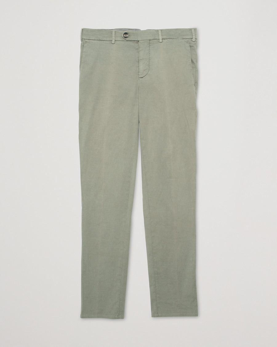 Herr | Brunello Cucinelli Slim Fit Chinos Sage 46 | Pre-owned | Brunello Cucinelli Slim Fit Chinos Sage 46