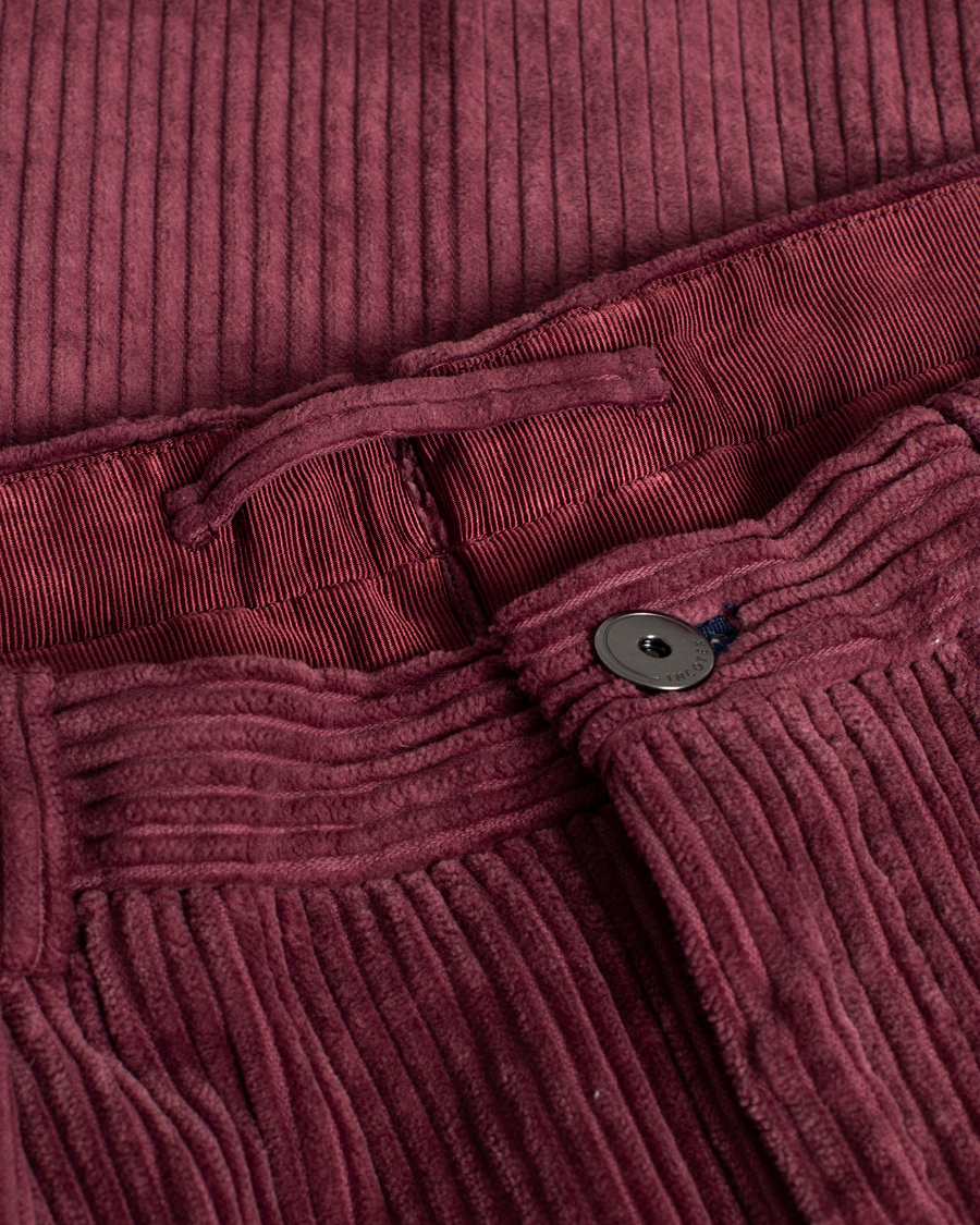 Herr | Byxor | Pre-owned | Incotex Carrot fit Cord Slacks Red 50