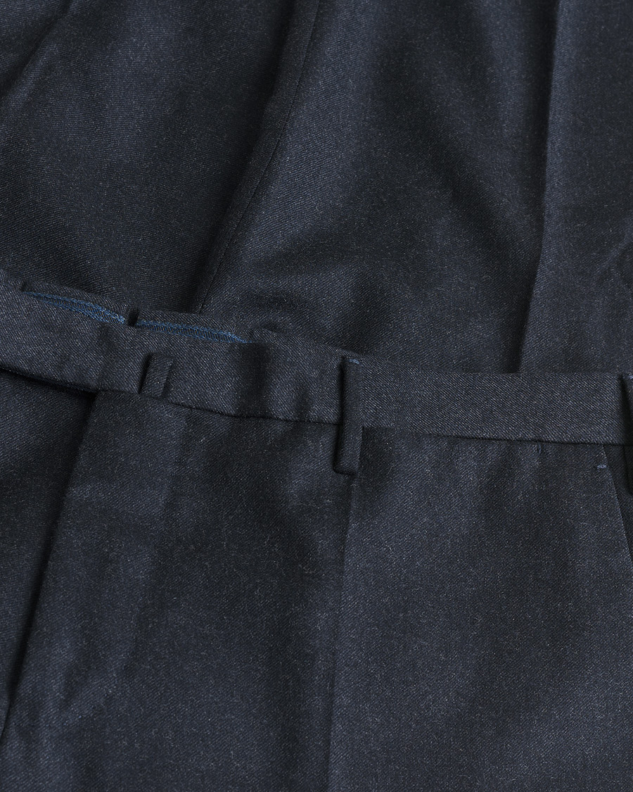 Herr | Pre-owned Byxor | Pre-owned | Incotex Slim Fit Flannel Trousers Navy 50