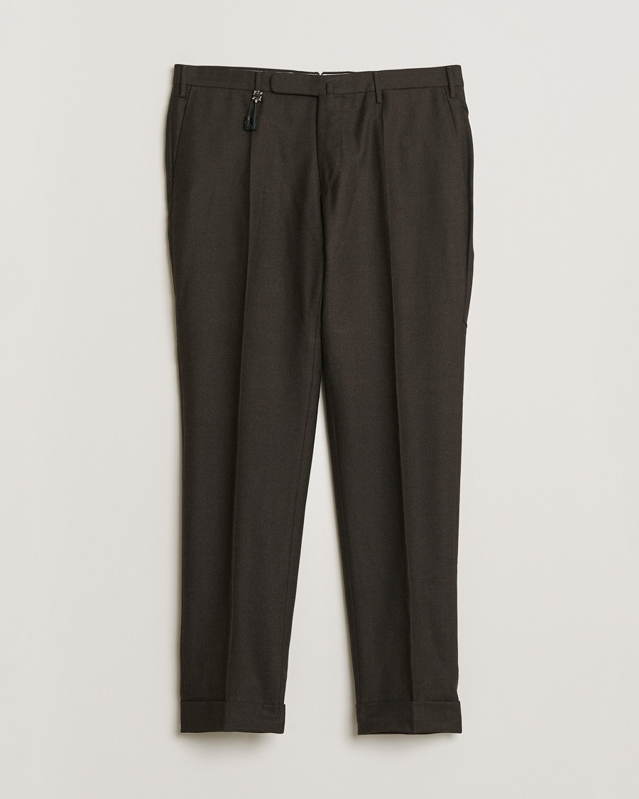 Herr | Pre-owned Byxor | Pre-owned | Incotex Slim Fit Flannel Trousers Brown 50