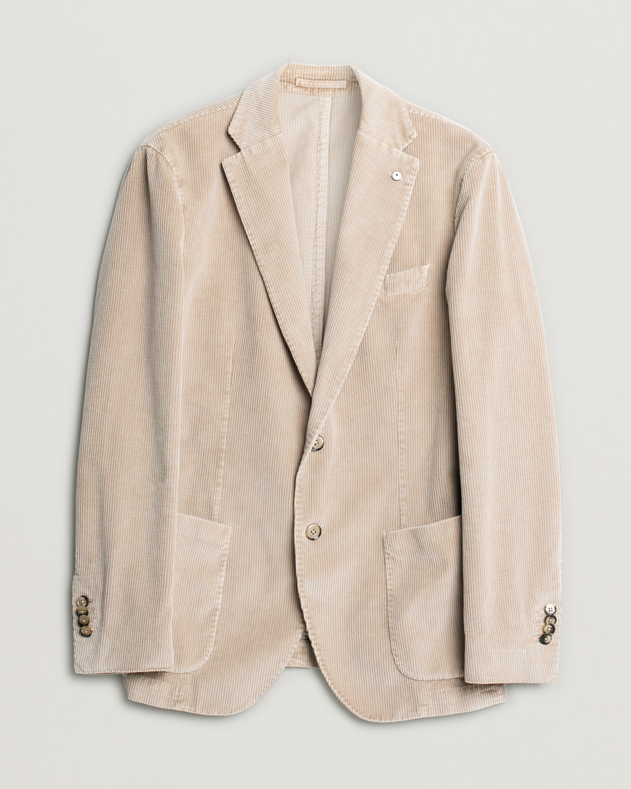 Herr | L.B.M. 1911 Jack Corduroy Blazer Beige | Pre-owned | L.B.M. 1911 Jack Corduroy Blazer Beige
