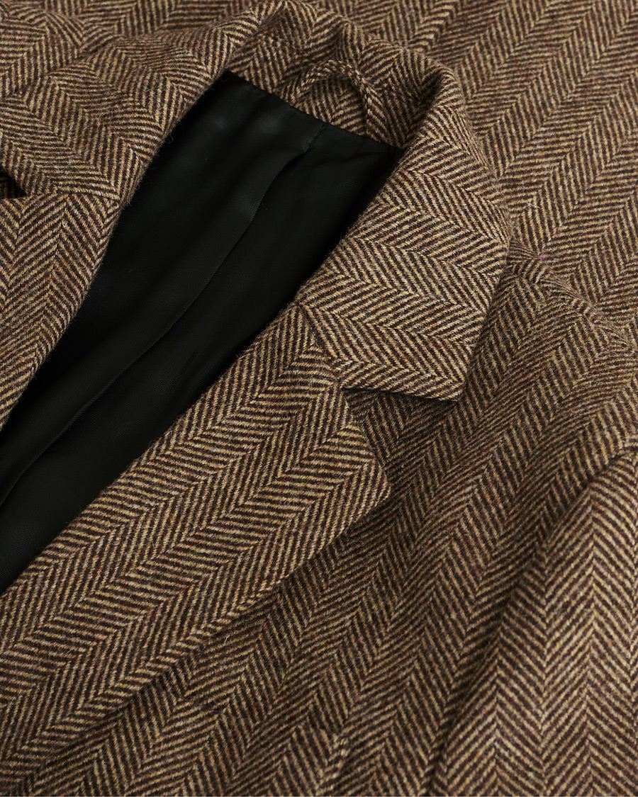 Herr | Pre-owned Kavajer | Pre-owned | Palmes Blaze Herringbone Wool Sport Coat Brown 46