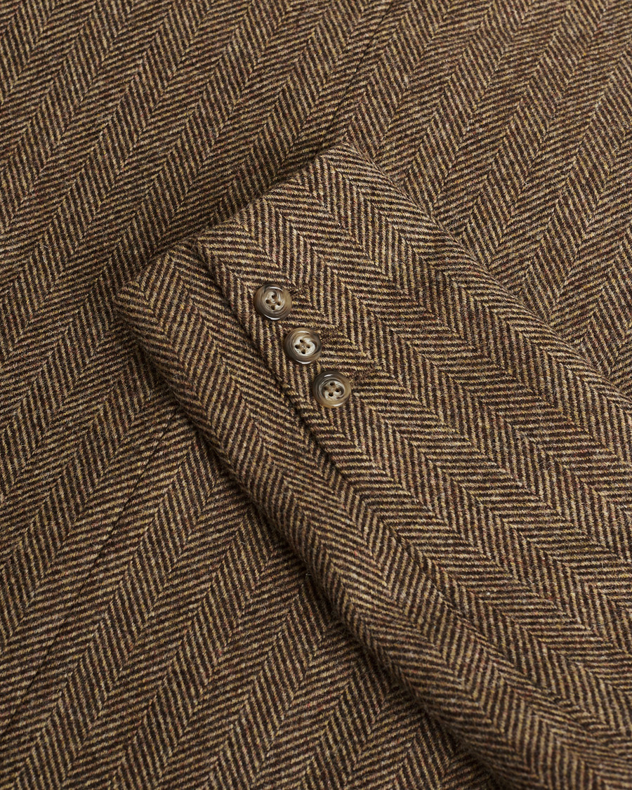 Herr | Pre-owned Kavajer | Pre-owned | Palmes Blaze Herringbone Wool Sport Coat Brown 46