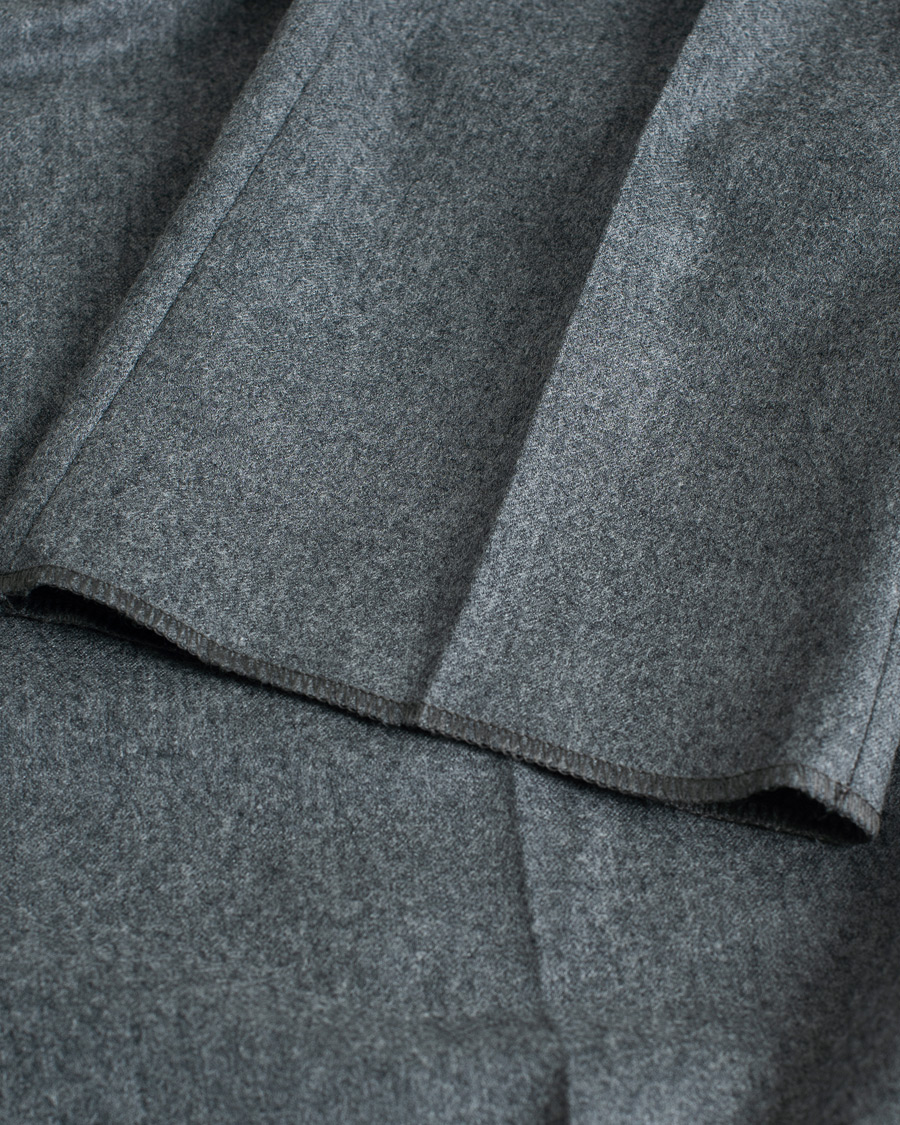 Herr | Byxor | Pre-owned | Zegna Carded Flannel Trousers Grey Melange