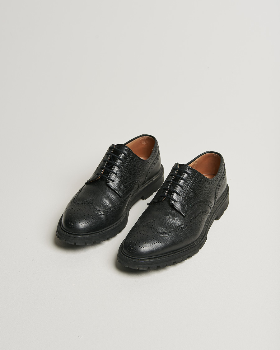 Herr | Crockett & Jones Pembroke Milled Grain Vibram Black | Pre-owned | Crockett & Jones Pembroke Milled Grain Vibram Black