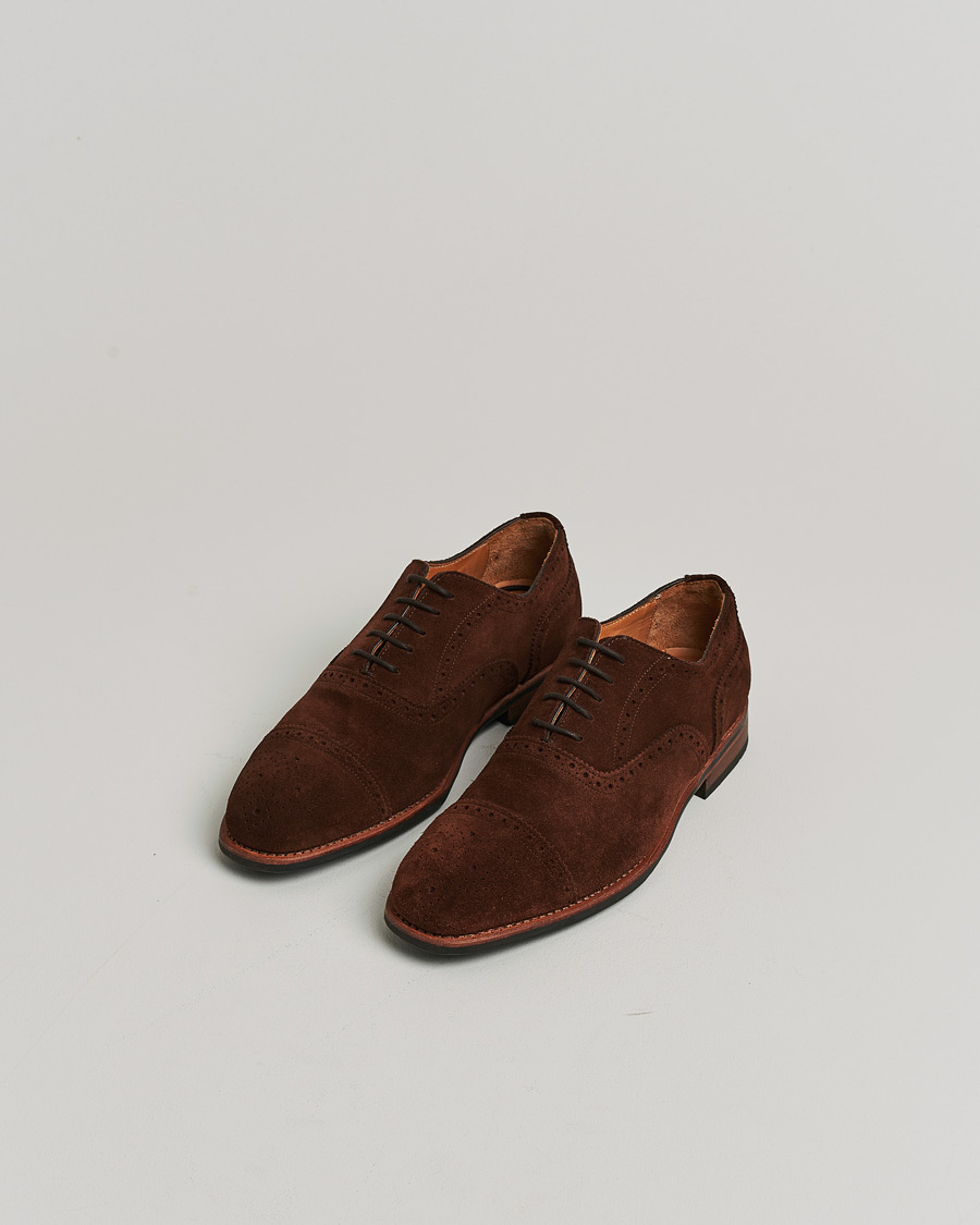 Herr | Myrqvist Strömsö Oxford Brogue Brown Suede UK7 - EU41 | Pre-owned | Myrqvist Strömsö Oxford Brogue Brown Suede UK7 - EU41