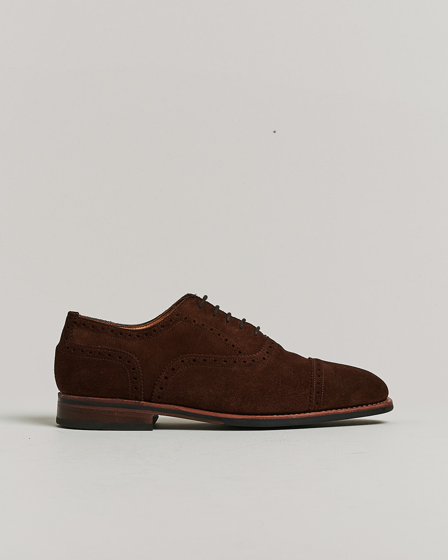 Herr | Myrqvist Strömsö Oxford Brogue Brown Suede UK7 - EU41 | Pre-owned | Myrqvist Strömsö Oxford Brogue Brown Suede UK7 - EU41