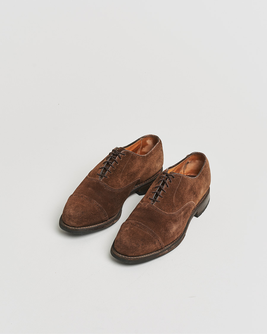 Herr | Pre-owned Randsydda skor | Pre-owned | Allen Edmonds Barlow Oxford Dark Brown Suede UK8,5 - EU42