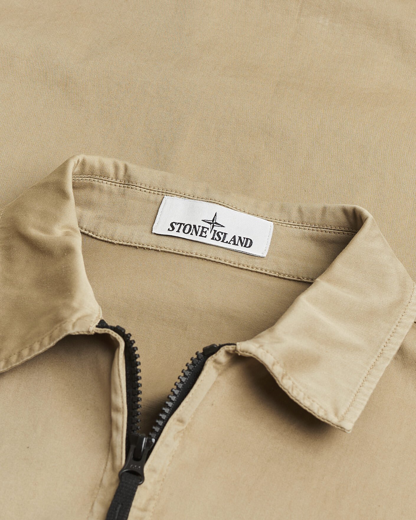 Herr | Pre-owned Jackor | Pre-owned | Stone Island Cotton Stretch Zip Overshirt Biscuit XL