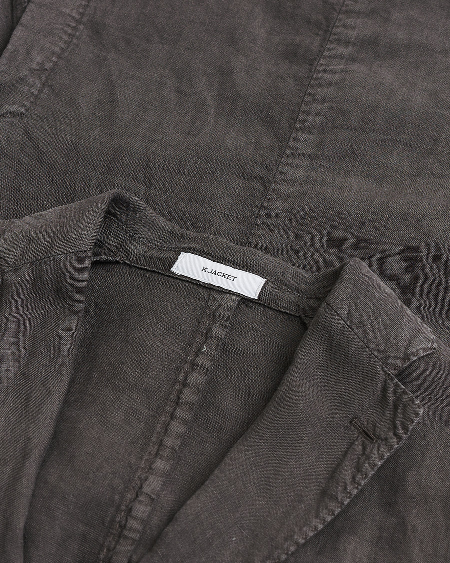 Herr | Pre-owned Kavajer | Pre-owned | Boglioli K Jacket Linen Blazer Dark Brown 46