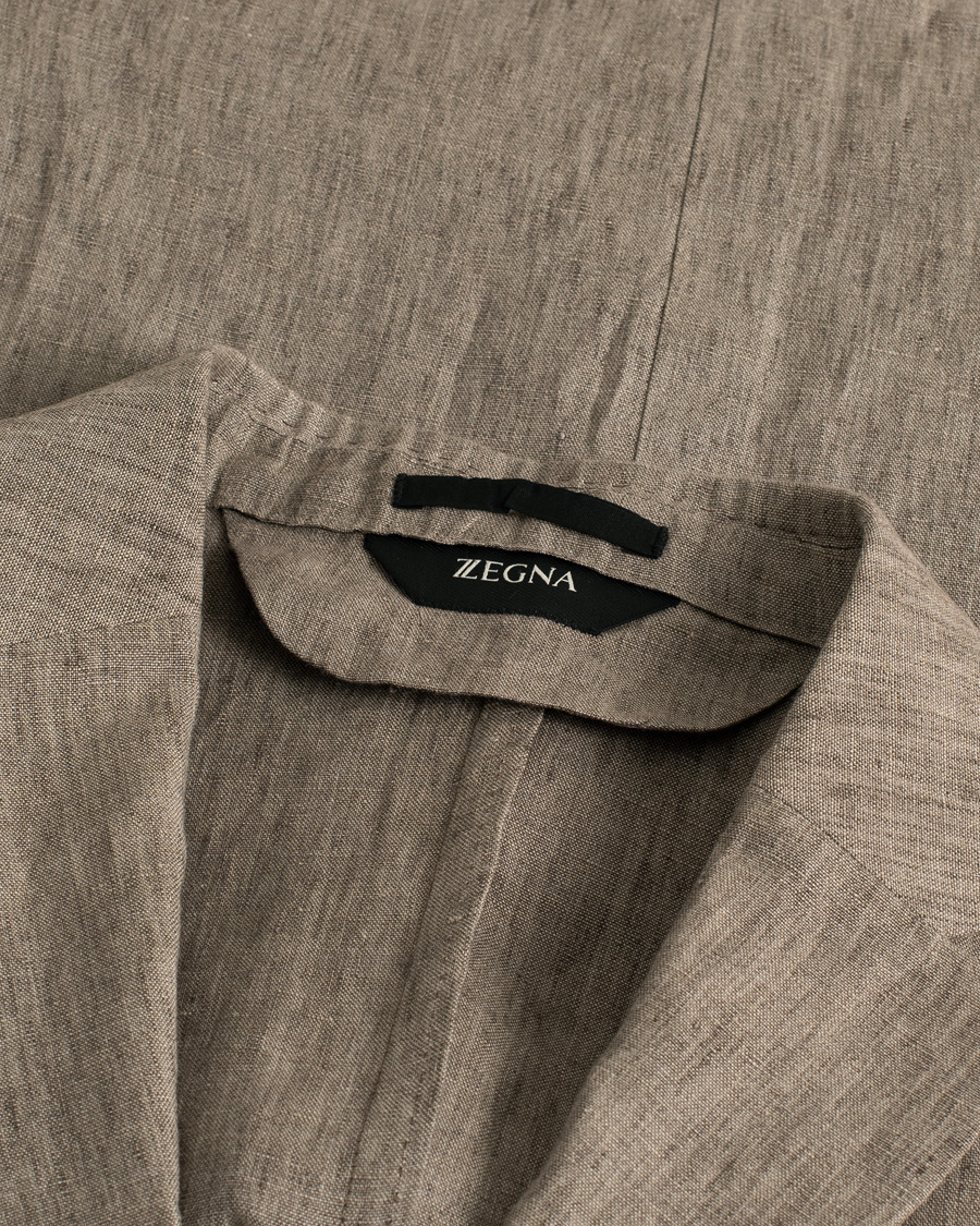 Herr | Pre-owned Kavajer | Pre-owned | Zegna Unconstructed Linen Blazer Beige 50