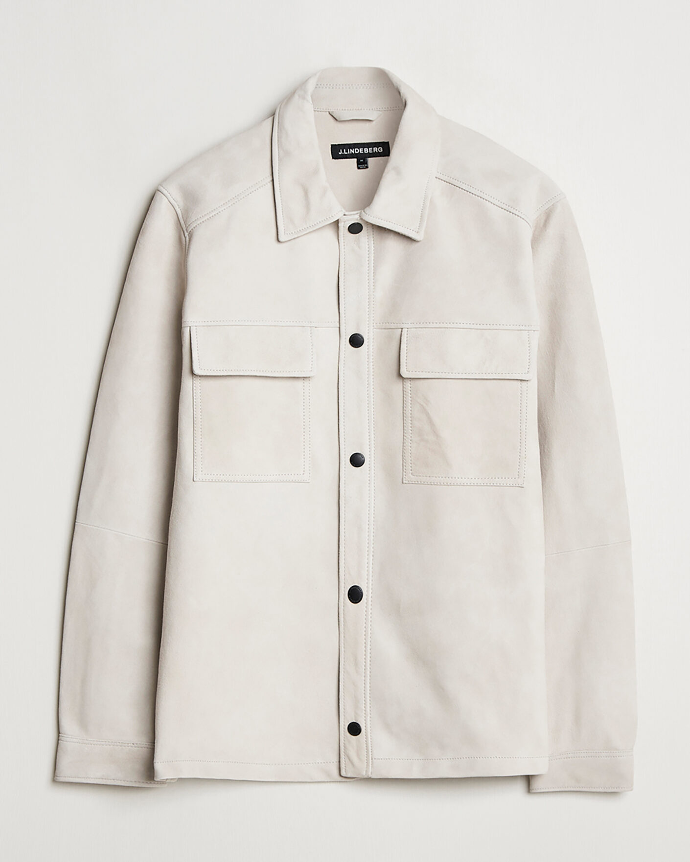 Herr | Pre-owned Skjortor | Pre-owned | J.Lindeberg Wilden Suede Overshirt Moonbeam M