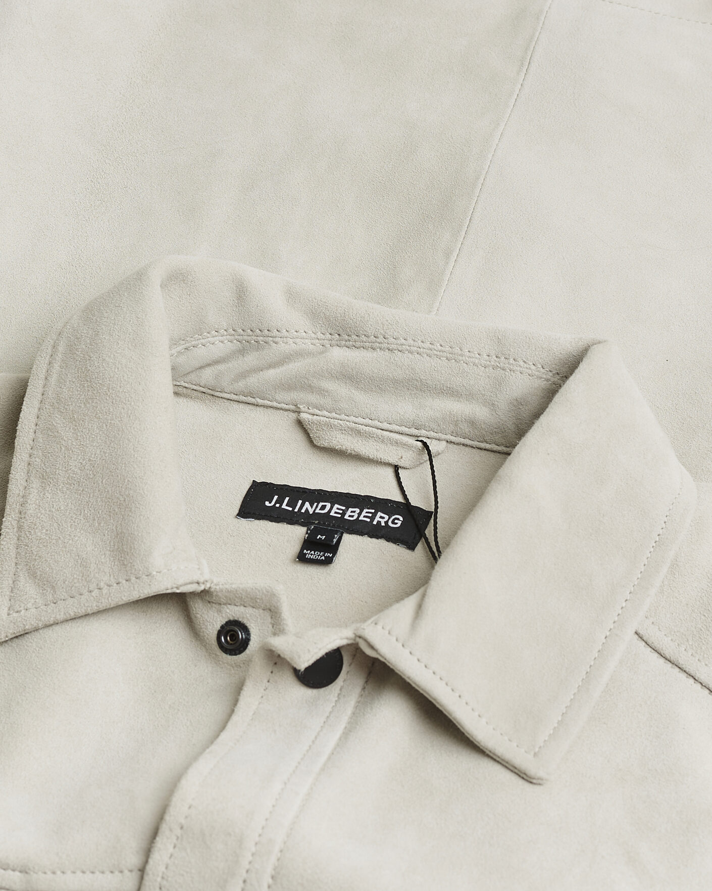 Herr | Pre-owned Skjortor | Pre-owned | J.Lindeberg Wilden Suede Overshirt Moonbeam M