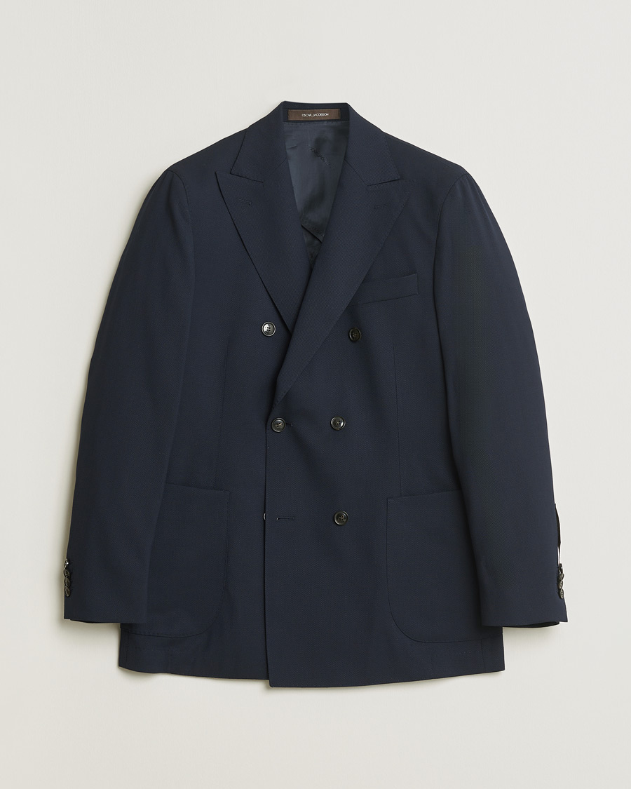 Herr | Pre-owned Kavajer | Pre-owned | Oscar Jacobson Farris Patch Blazer Navy 48