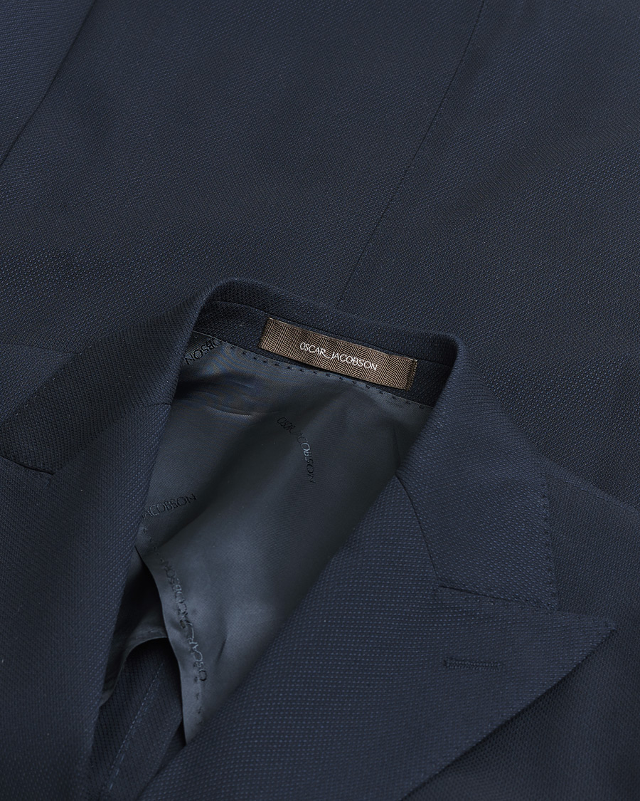 Herr | Pre-owned Kavajer | Pre-owned | Oscar Jacobson Farris Patch Blazer Navy 48