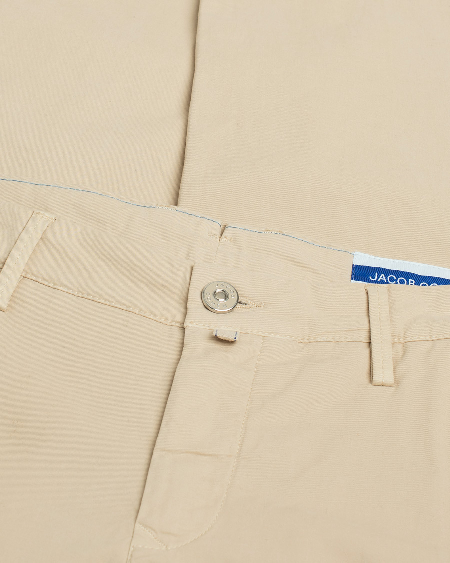 Herr | Pre-owned Byxor | Pre-owned | Jacob Cohën Bobby Cotton Gabardine Chinos Beige