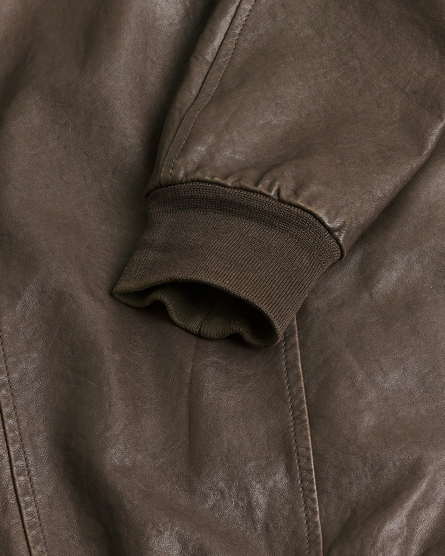 Herr | Pre-owned Jackor | Pre-owned | Stewart Calf Bomber Jacket Dark Brown L