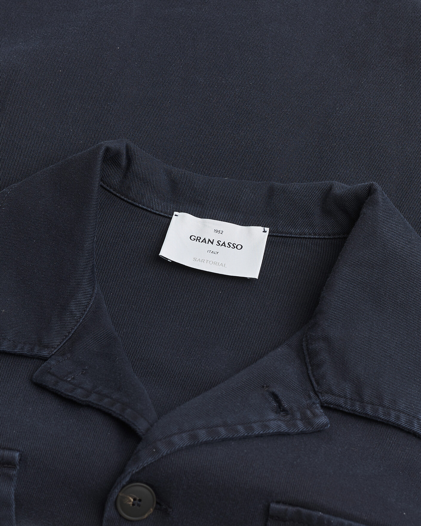 Herr | Pre-owned Jackor | Pre-owned | Gran Sasso Cotton Twill Safari Jacket Navy 50