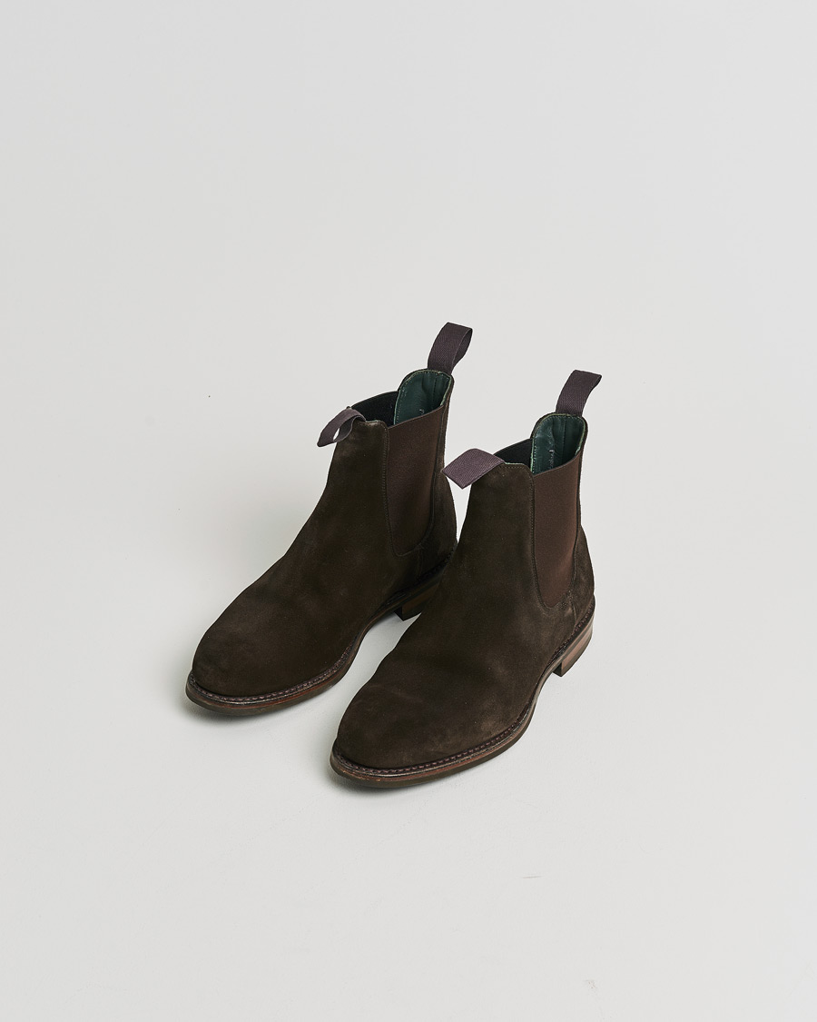 Herr | Pre-owned Randsydda skor | Pre-owned | Drake's Chelsea Boot Brown Suede UK9 - EU43