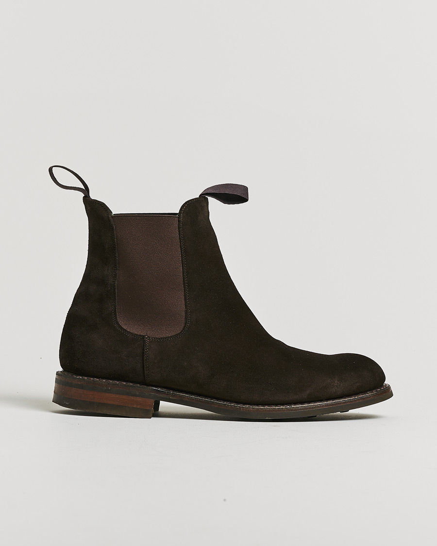 Herr | Pre-owned Randsydda skor | Pre-owned | Drake's Chelsea Boot Brown Suede UK9 - EU43
