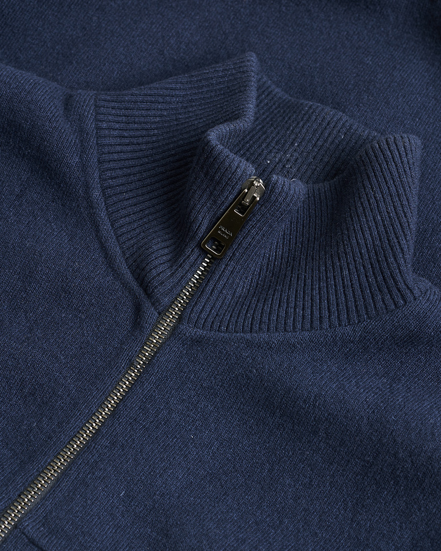 Herr | Pre-owned Tröjor | Pre-owned | Prada Cashmere Blend Full Zip Cardigan Navy 50