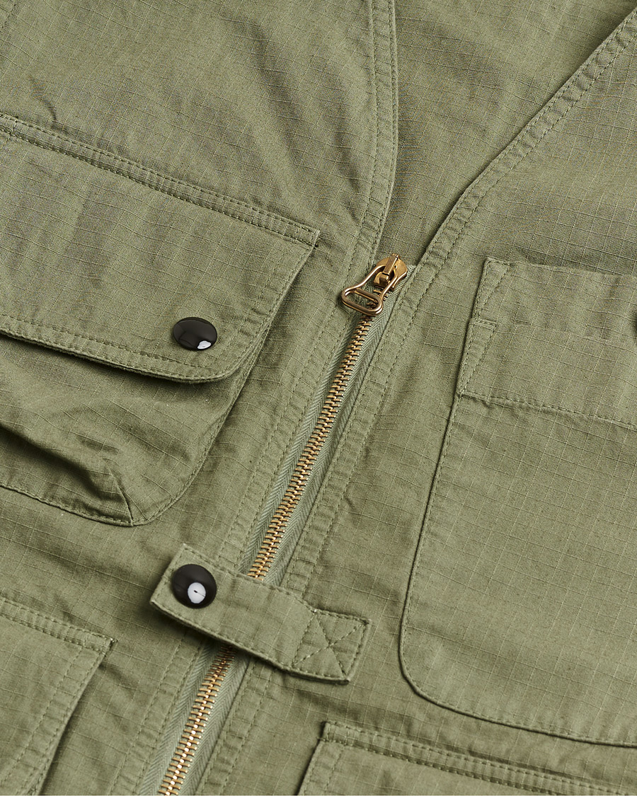 Herr | Pre-owned Jackor | Pre-owned | Drake's Ripstop Utility Cotton Vest Green UK36 - EU46