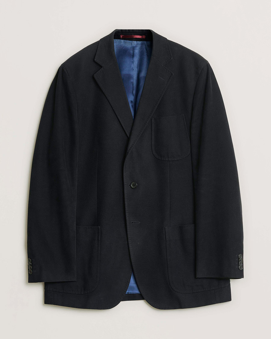 Herr | Pre-owned Kavajer | Pre-owned | GANT Vintage Patch Pocket Cotton Blazer Black 48