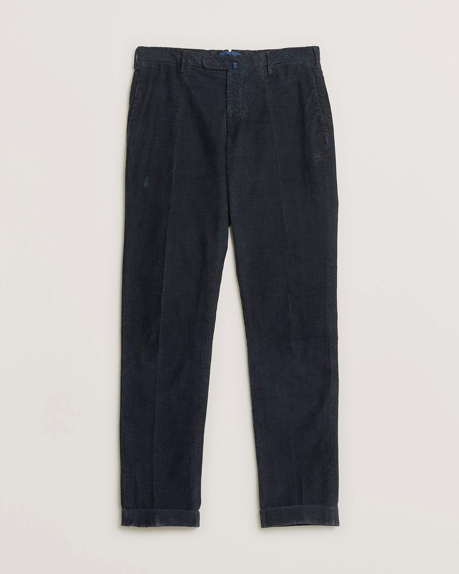 Herr | Pre-owned Byxor | Pre-owned | Incotex Slim Fit Garment Dyed Slacks Navy